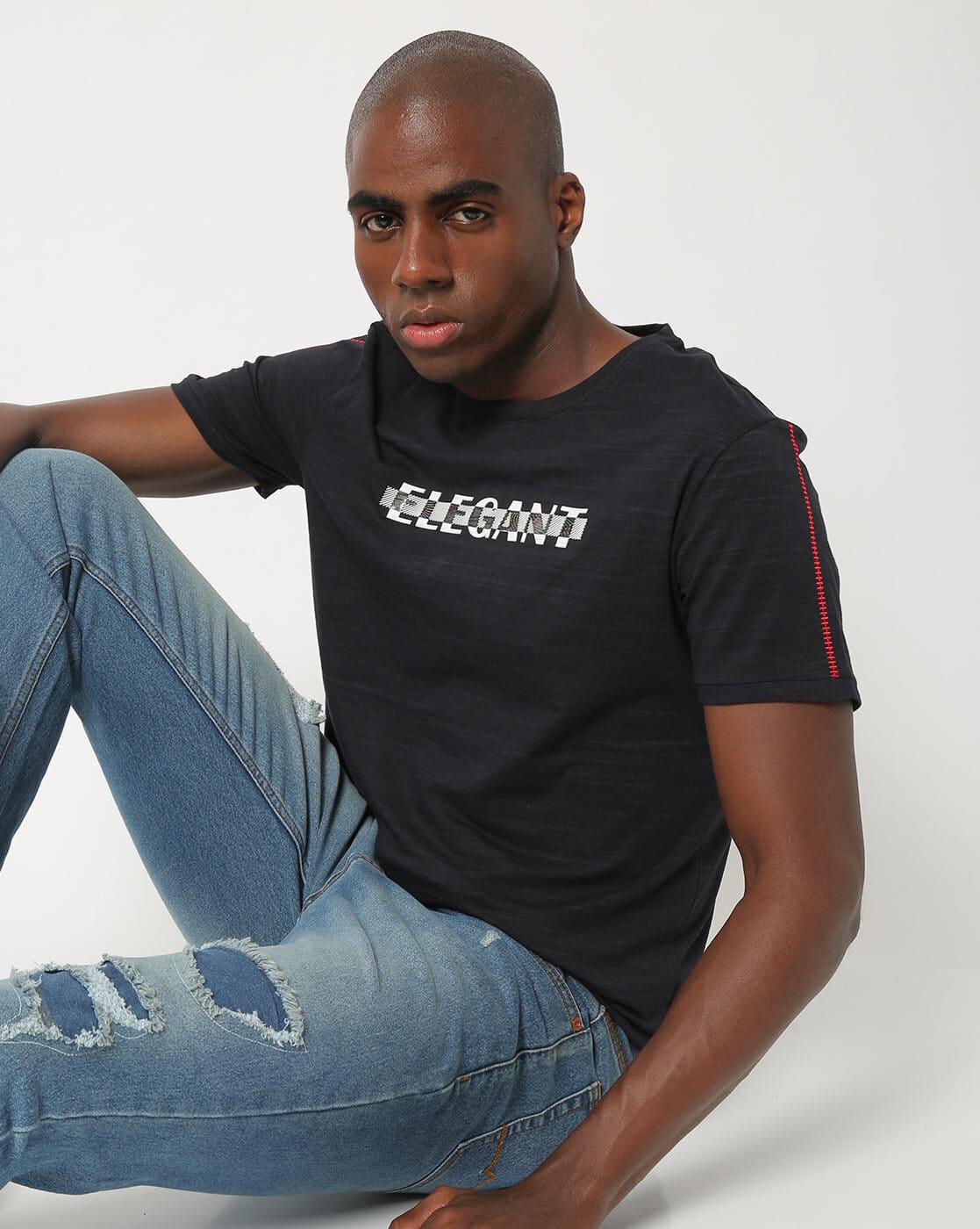Buy Navy Blue Tshirts for Men by DUKE 