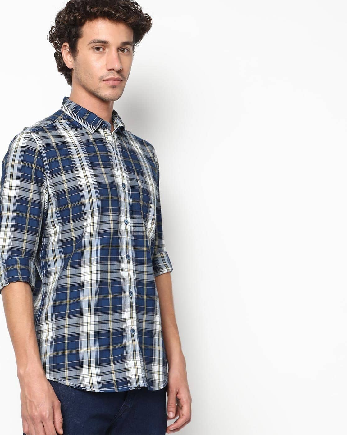 Buy Blue Shirts for Men by DNMX Online 