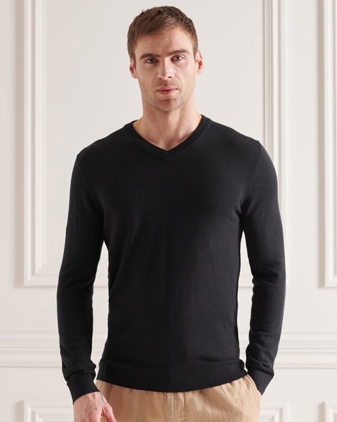 Superdry v clearance neck jumper