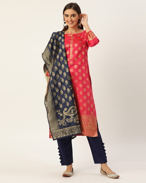 Embellished Unstitched Dress Material Price in India