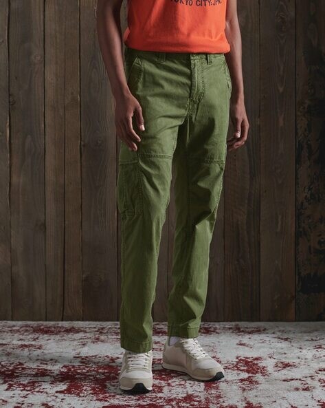 Buy Olive Green Trousers & Pants for Men by SUPERDRY Online