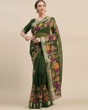myntra linen sarees