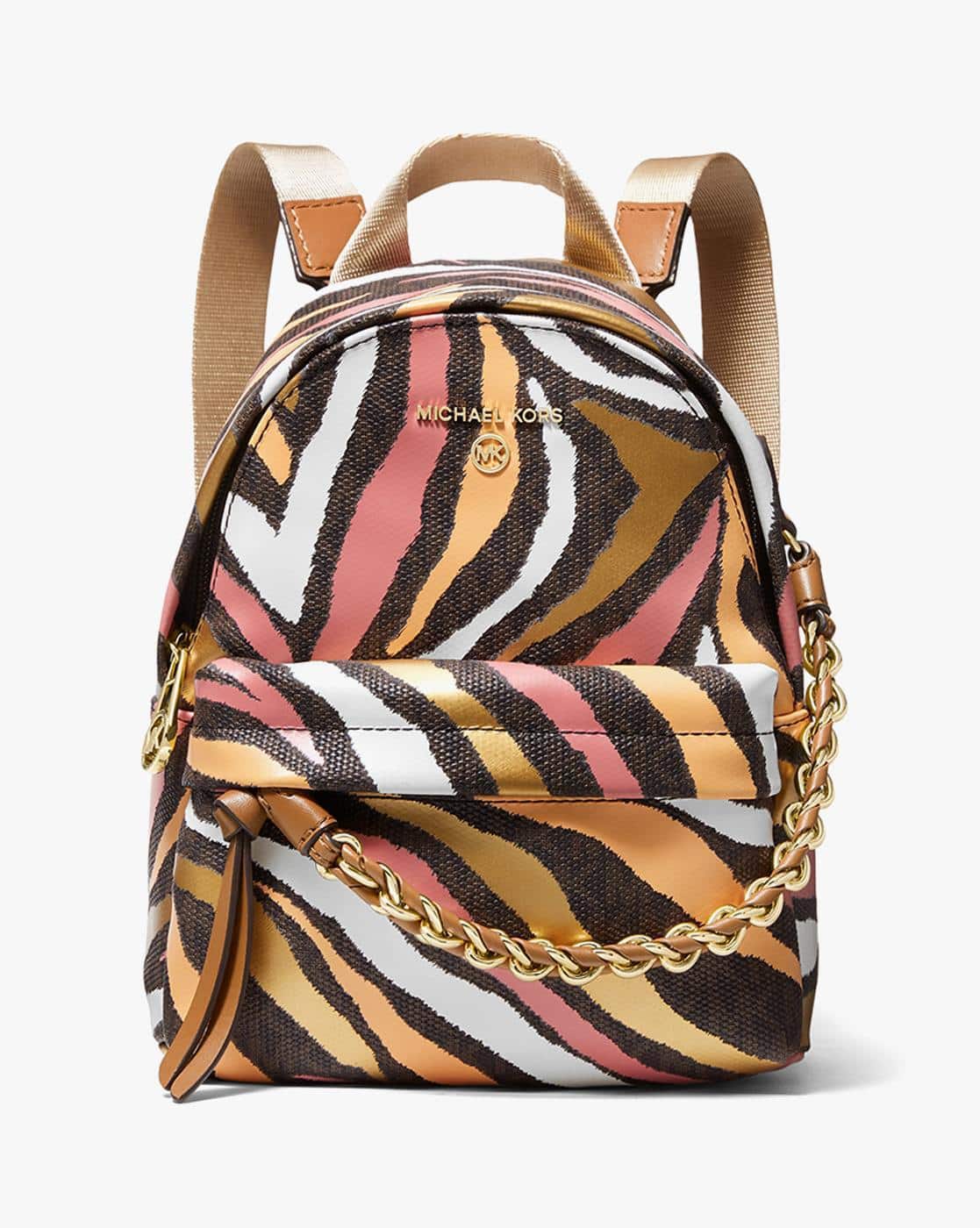 Slater Extra-Small Metallic Zebra Logo Convertible Backpack