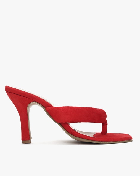 Red strappy kitten discount heels