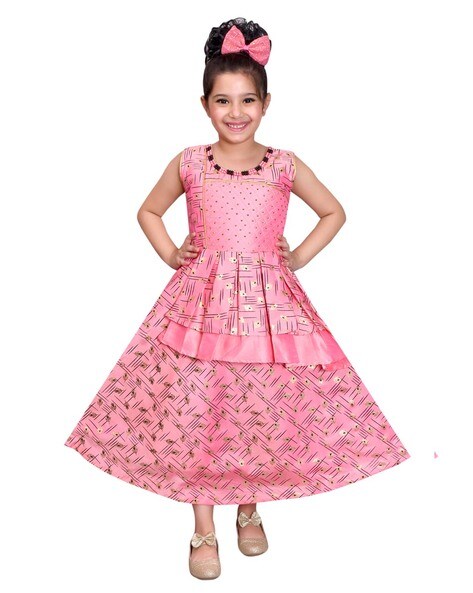 Q.T.R. GARMENTS Girls Maxi/Full Length Party Dress Price in India - Buy  Q.T.R. GARMENTS Girls Maxi/Full Length Party Dress online at Flipkart.com