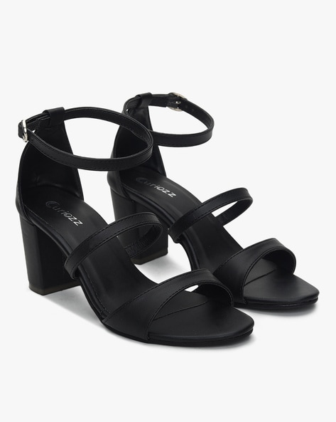 Ajio black sale heels