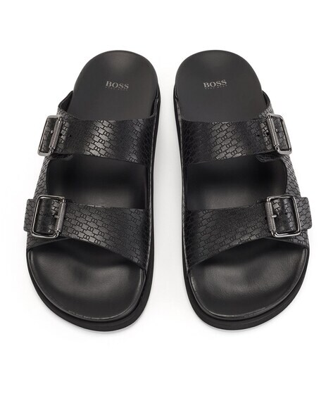 Hugo boss best sale leather flip flops