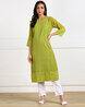 Embroidered Round-Neck Straight Kurta Embroidered Round-Neck Straight Kurta