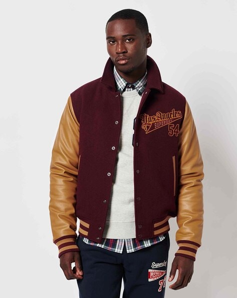 Burgundy hot sale superdry coat