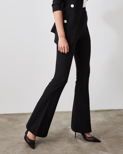 Maternity Black Over Bump Bootcut Trousers  New Look