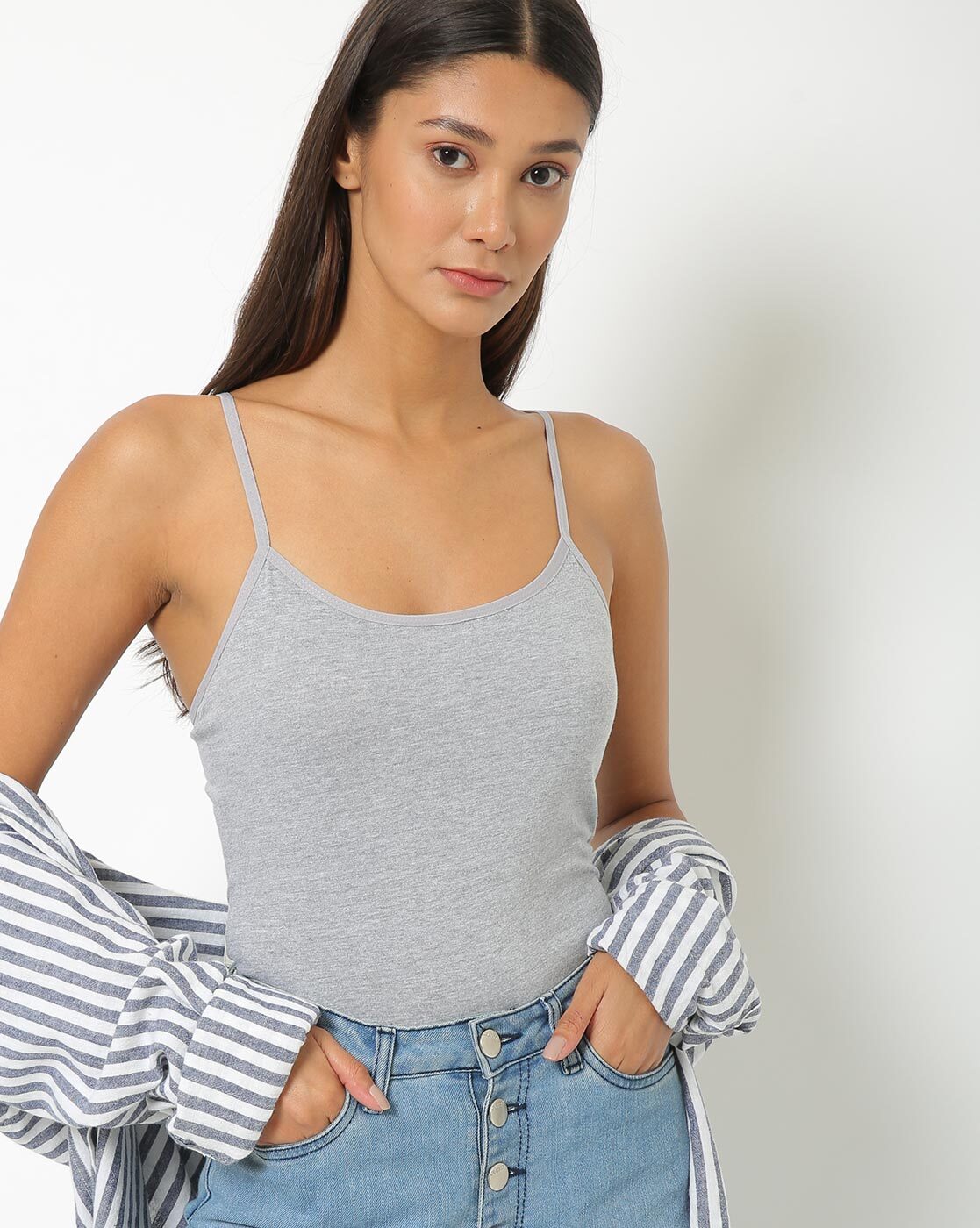 Buy Grey Camisoles & Slips for Women by Amante Online