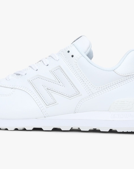 new balance white leather sneaker