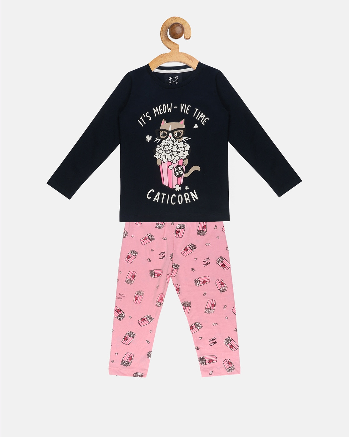 Buy Navy Blue Nightsuit Sets for Girls by Lazy Shark Online