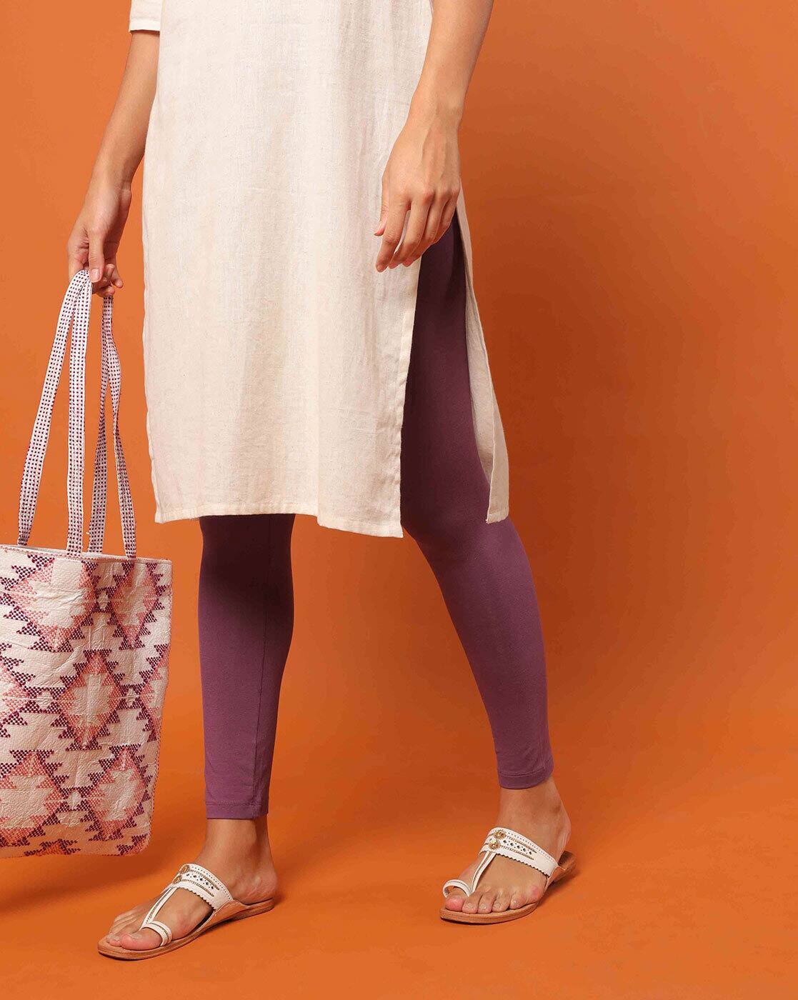 Buy Purple Leggings for Women by Svrnaa 