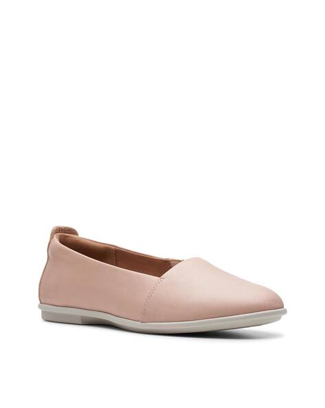 clarks pink flats