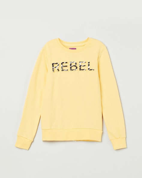 yellow sweatshirt for girls