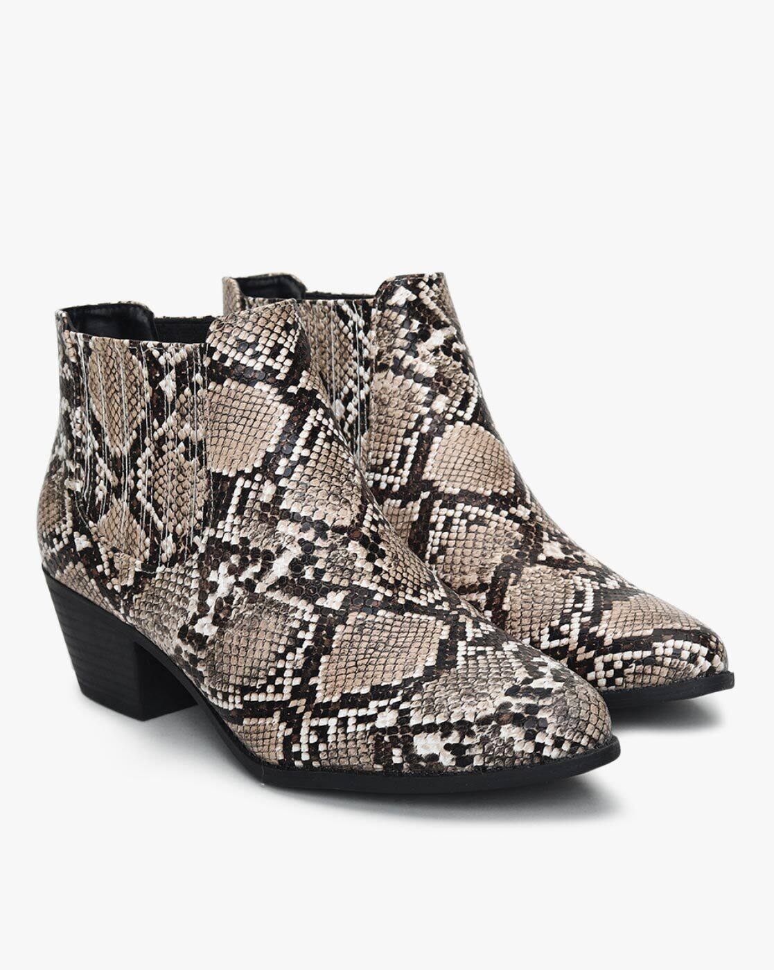 snakeskin booties cheap