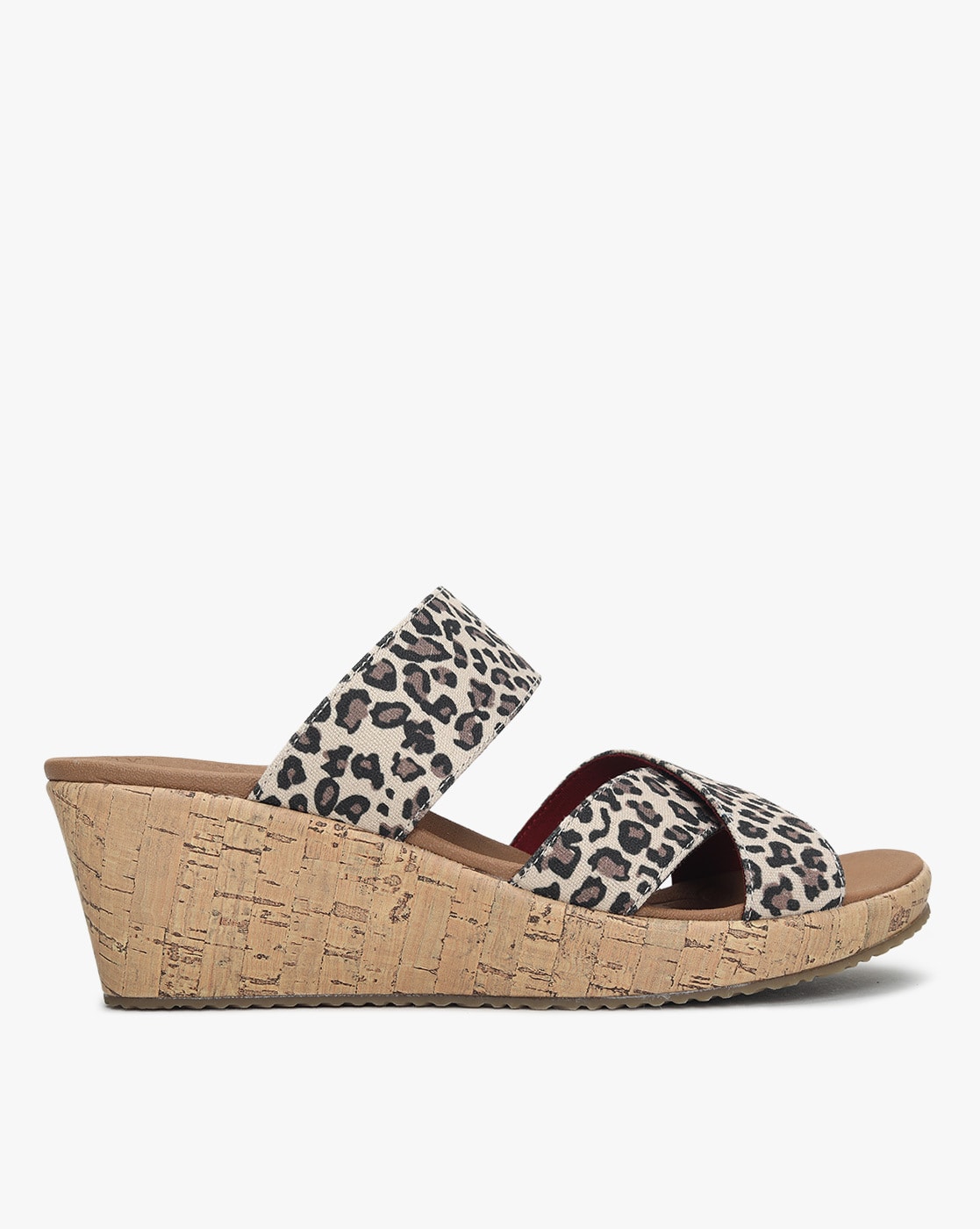 Blowfish Balla Natural Leopard Grassland Print Sand Faux Suede Low Wedge  Sandals - KissShoe