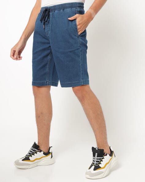 Denim Shorts with Insert Pockets