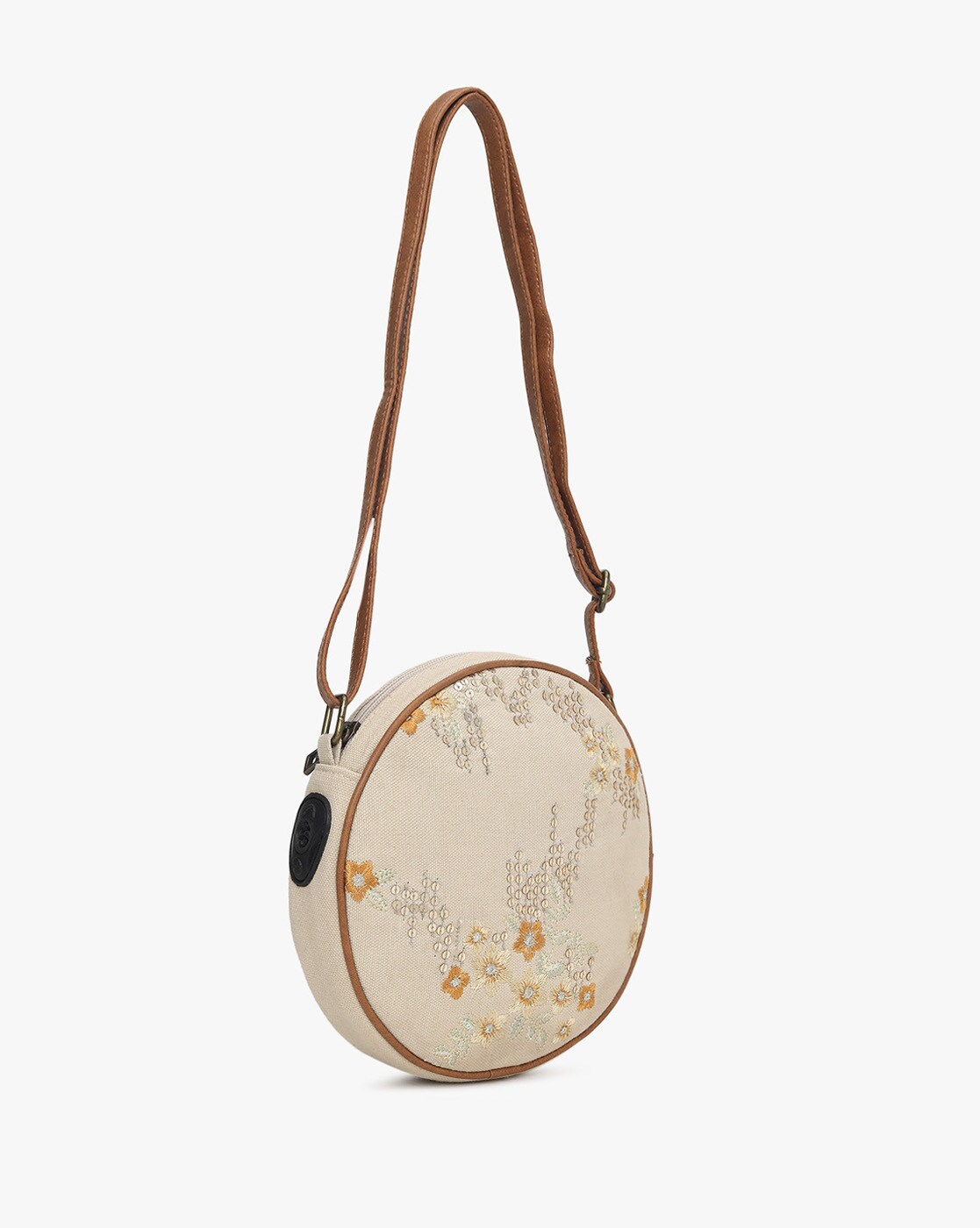 BUY ONEarth Cream & Round Sling Bag Online at best price in India
