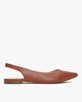 tan slingback flats