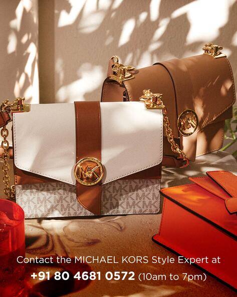 michael kors ginny metallic leather crossbody