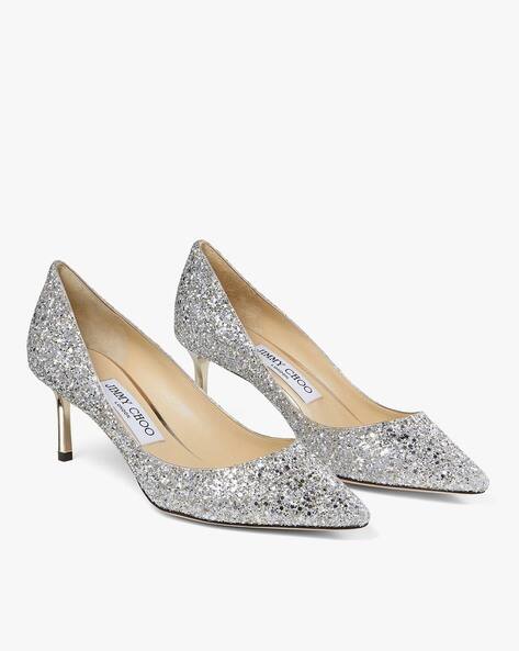 Buy Jimmy choo Romy 60 Degrade Glitter Pumps | Silver Color Women | AJIO  LUXE