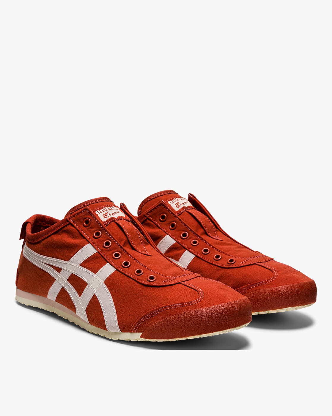 Onitsuka tiger slip store on red