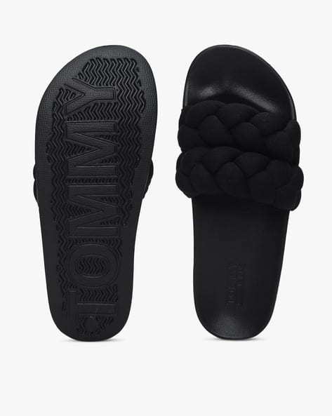 tommy jeans braided strap slides