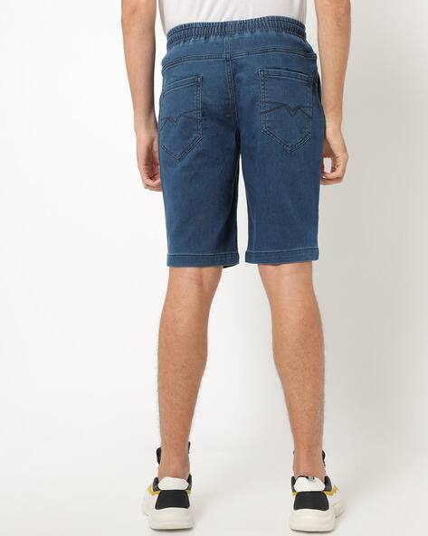 Denim Shorts with Insert Pockets view 3