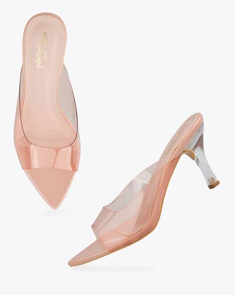 pink kitten heel sandals