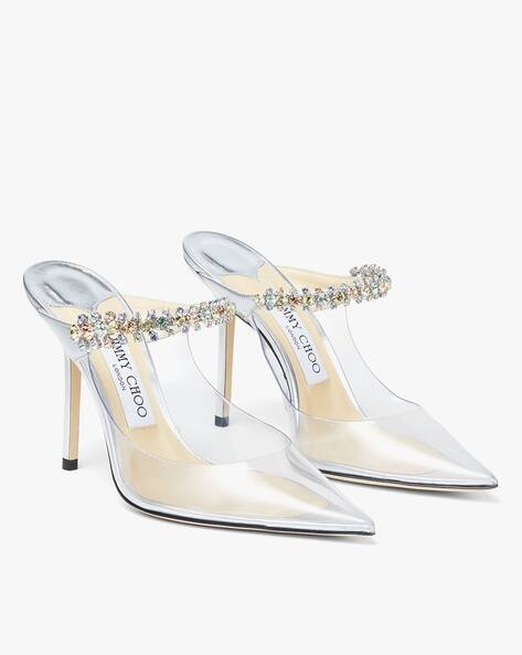 bing crystal embellished mule