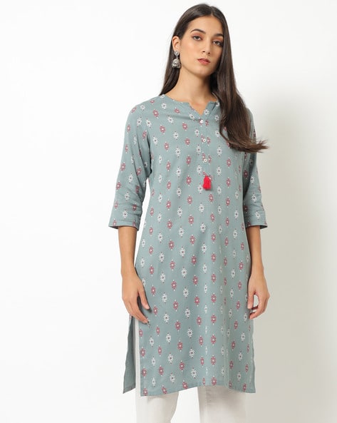 ajio ikat kurti