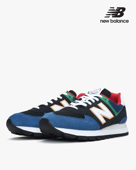 new balance 574 colourblock canvas trainers