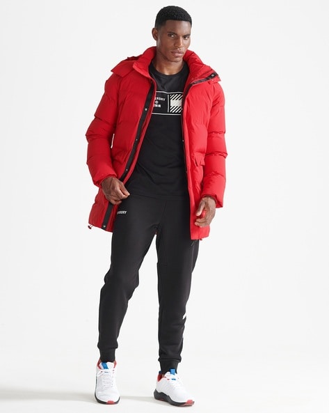 Express red puffer jacket sale