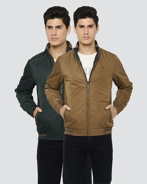 Buy Men Beige Solid Full Sleeves Casual Jacket Online - 449264 | Allen Solly