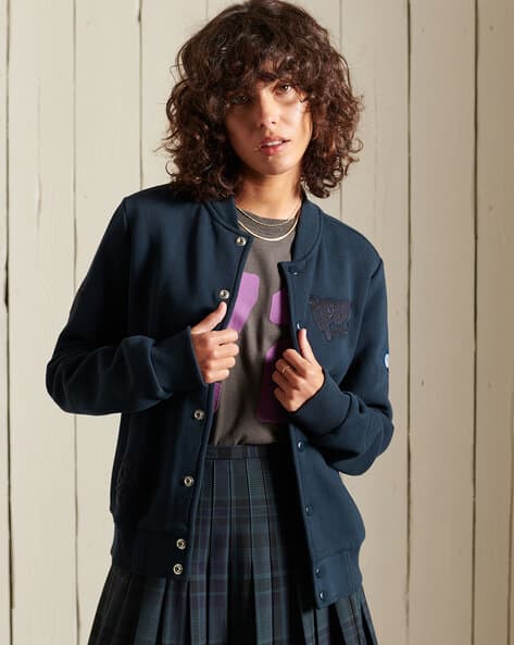 Collegiate Jersey Bomber Jacket