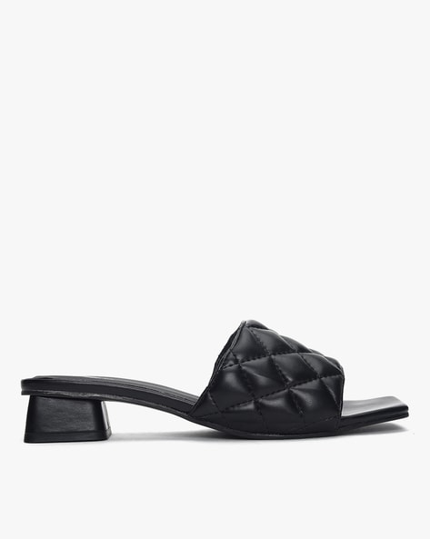 Quilted square toe sandals new arrivals