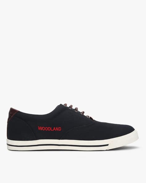 Brand Embroidered Lace-Up Casual Shoes