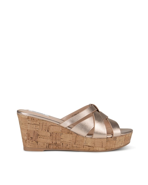 Bucco Platform Sandals Green Gold Cork 6 Size Heels Wedge Glitter | Wedges  | rukmat.com