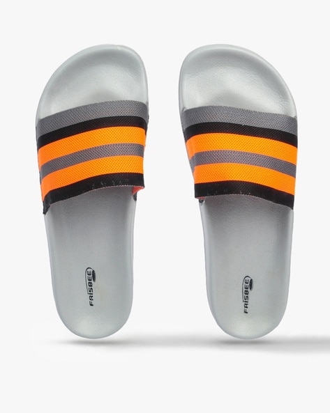 Striped Slip On Slides