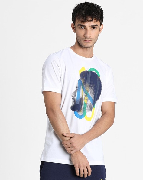 puma graphic print crew neck t shirt