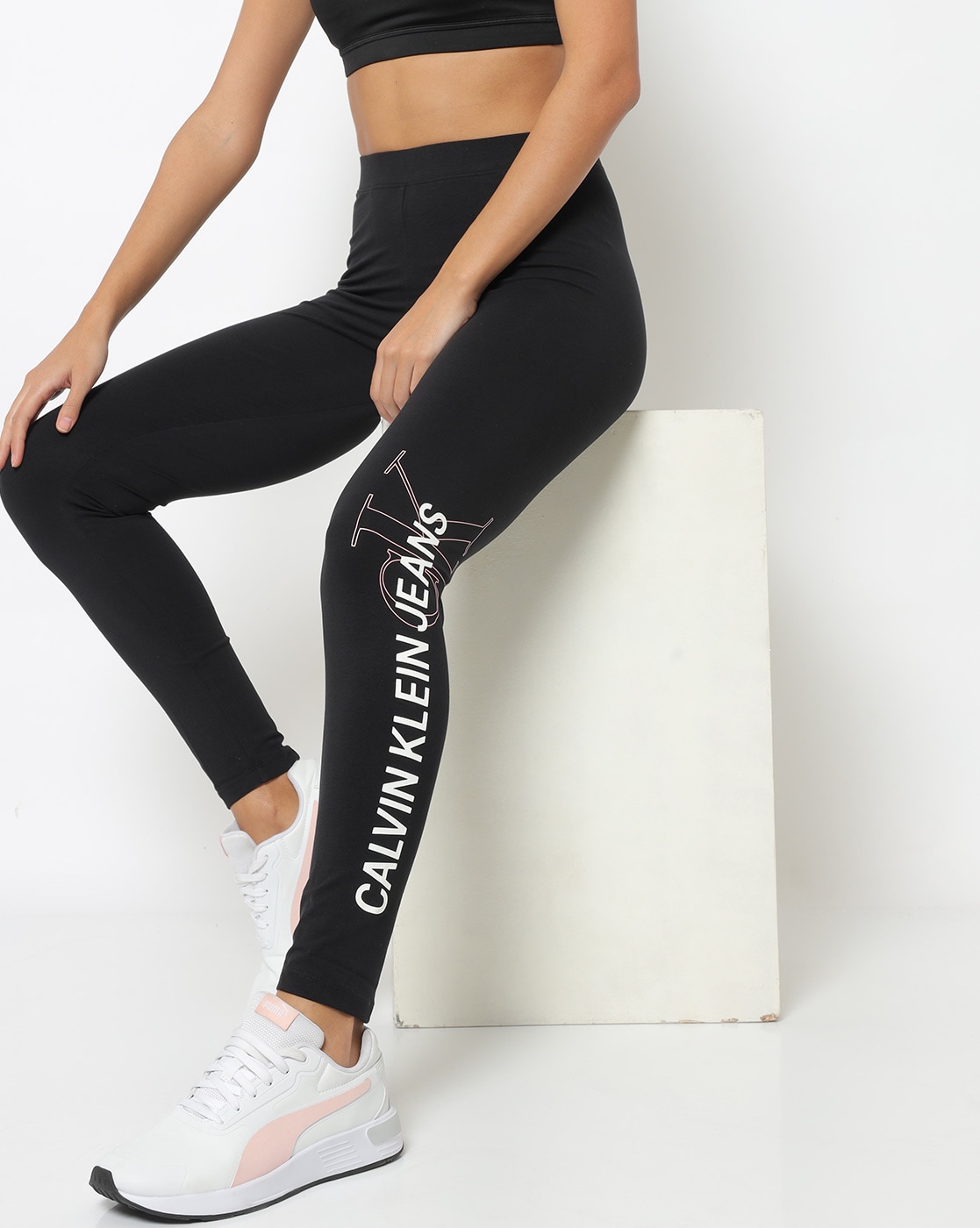 Calvin Klein Jeans Women's Pull-On Logo Leggings - Macy's