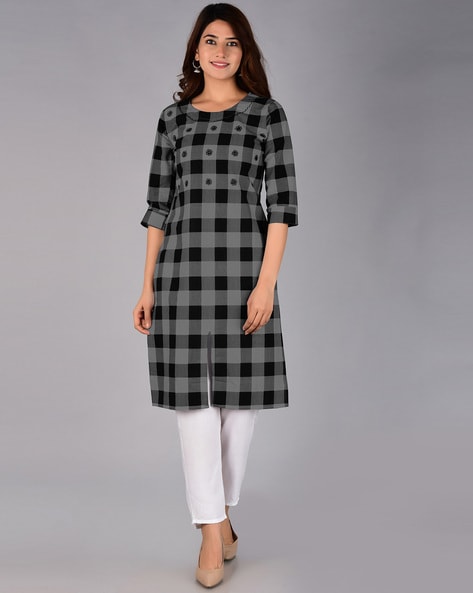 Checked kurtis deals online shopping