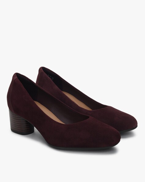 clarks chunky heels