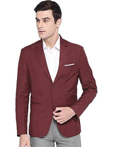 Maroon blazer sales for men