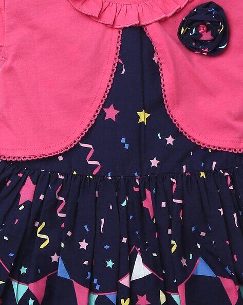 Novelty Print Ruffled A-line Dress view 3