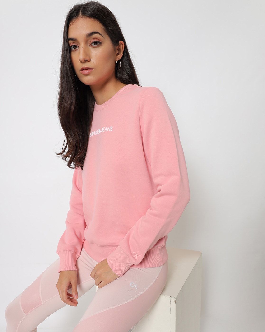 Buy Pink Sweatshirt & Hoodies for Women by Calvin Klein Jeans Online |  