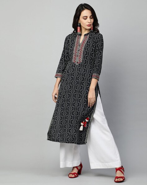 fashor black kurta