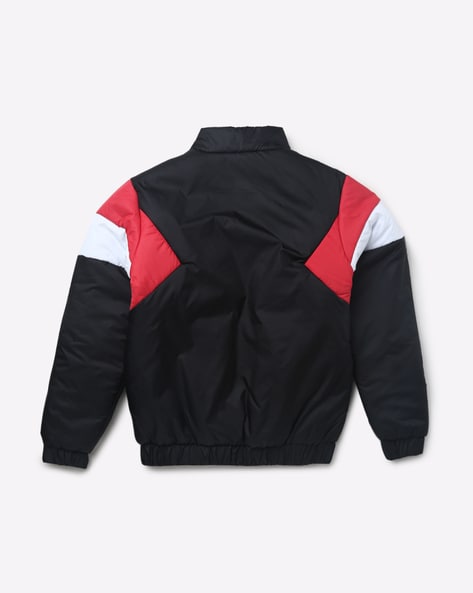 bomber jacket red and black